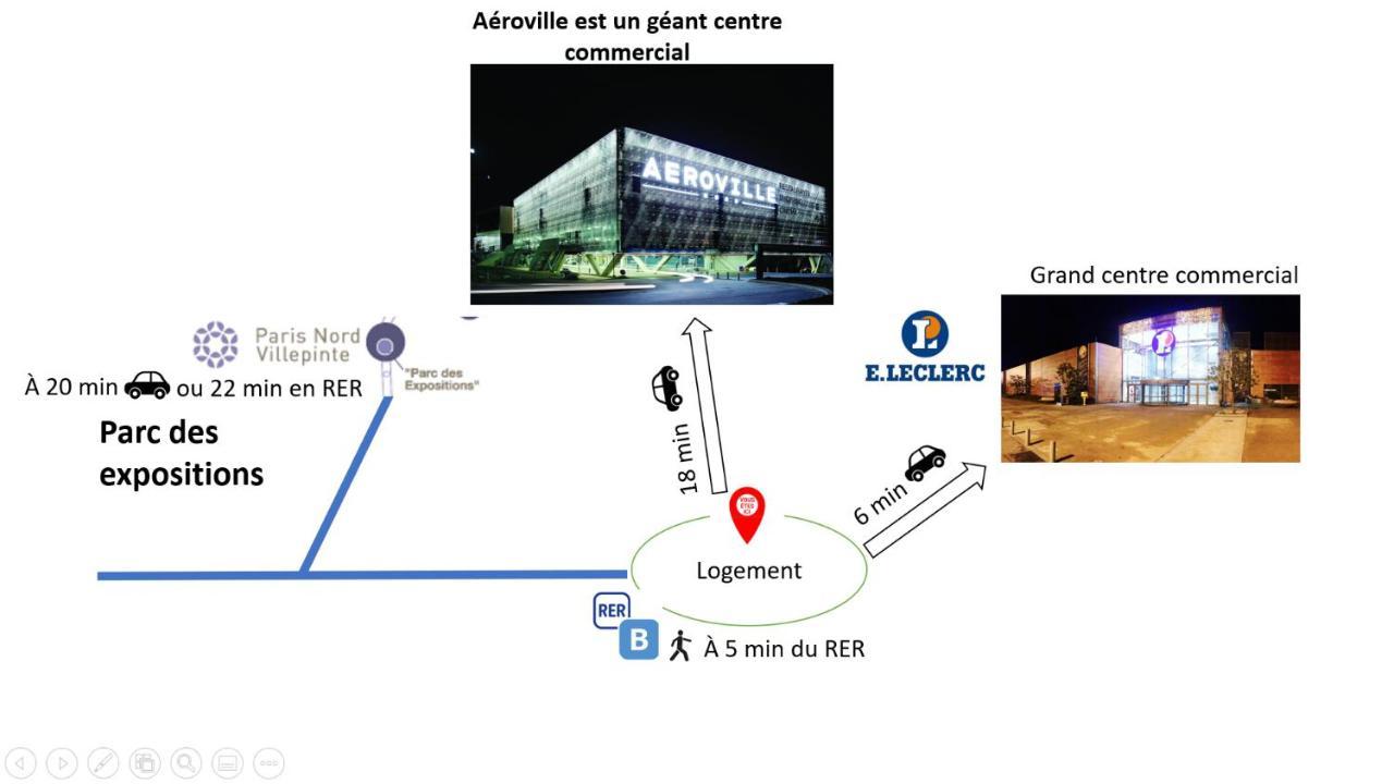 A 5Mn De La Gare Entre Paris, Disneyland & Asterix Вільпарізі Екстер'єр фото